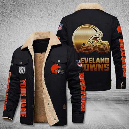 Cleveland Browns Style Leather Jacket 2