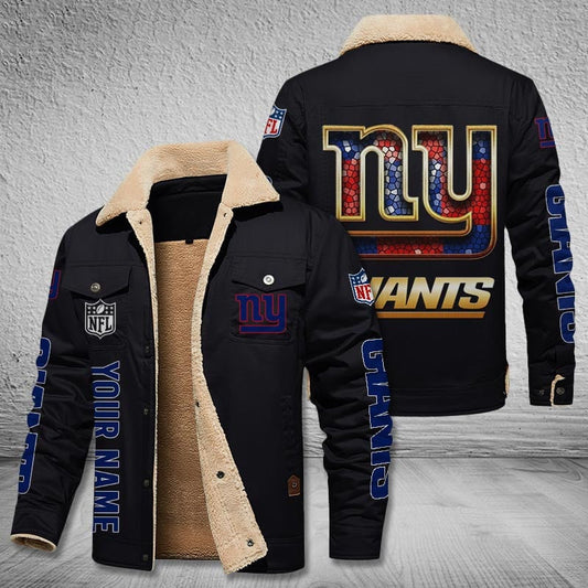 New York Giants Style Leather Jacket 2