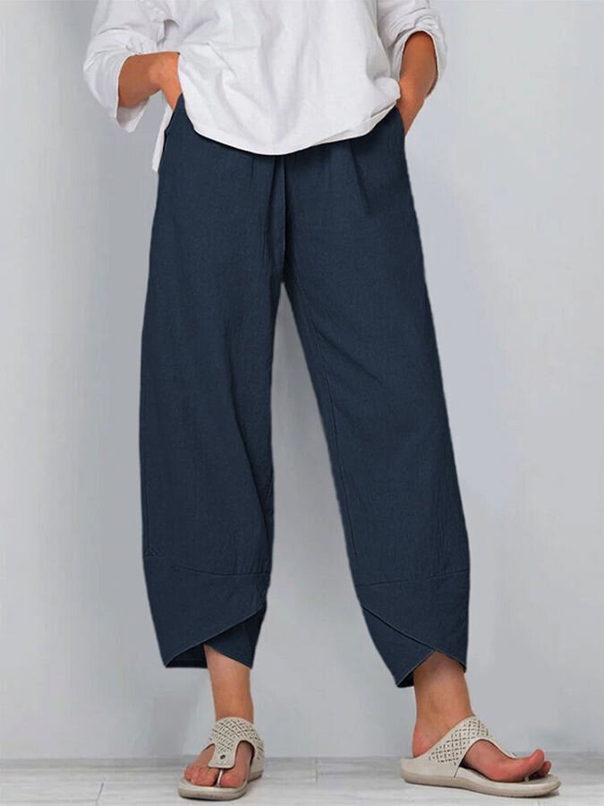 Airrys™ Women's Cotton Linen Simple Loose Casual Ninth Pants