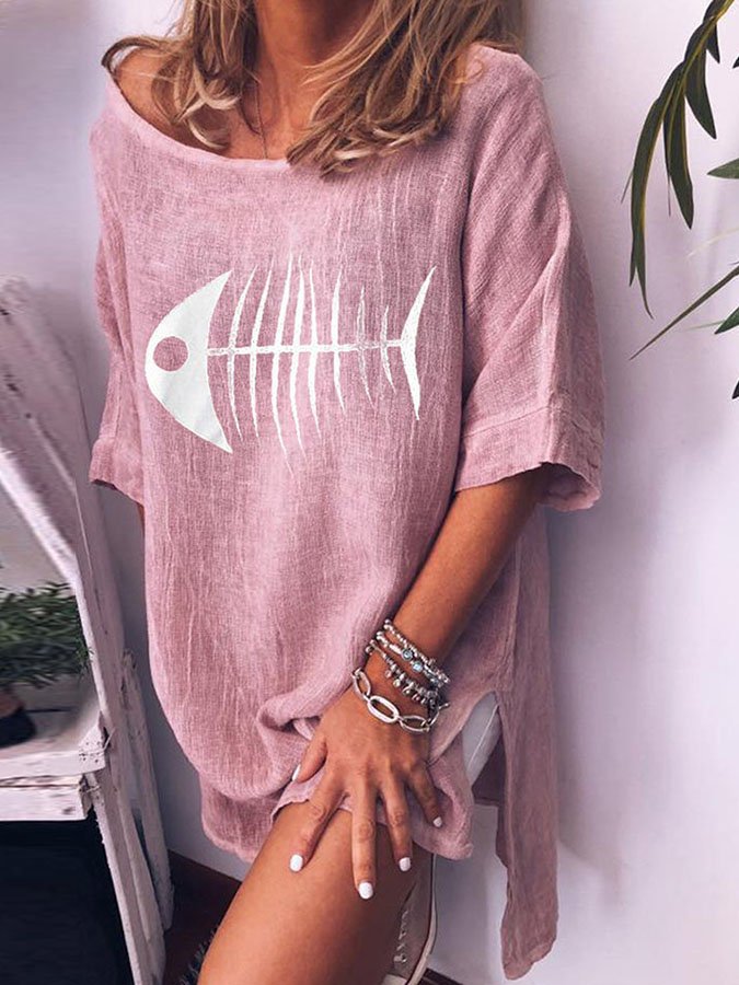 Airrys™ Casual Printed Cotton And Linen Dress