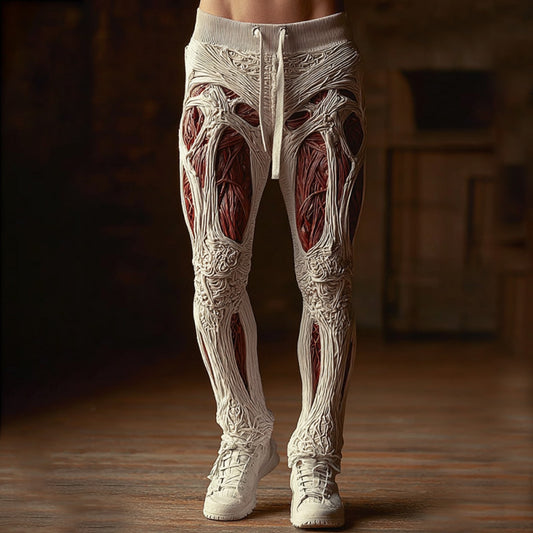 Wmoen's Vintage Halloween Skeleton Art Sweatpants