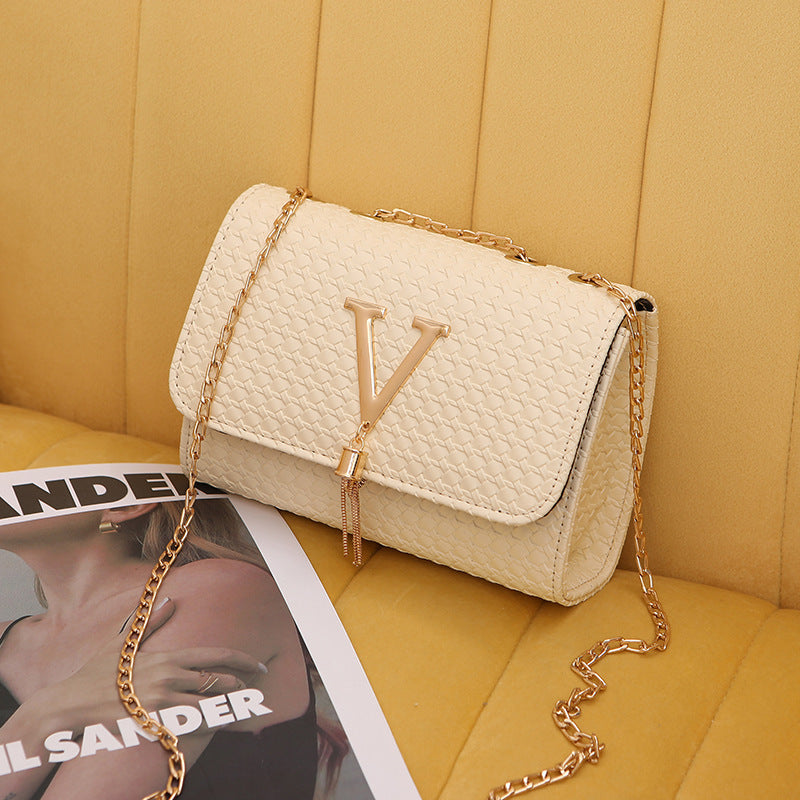 Women's Plaid Tassel Large Capacity Fashion Messenger Bag