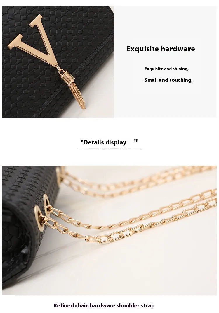 Women's Plaid Tassel Large Capacity Fashion Messenger Bag