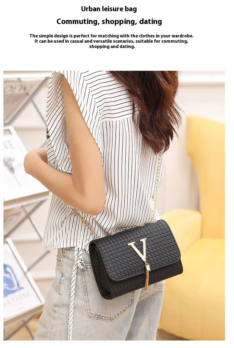 Women's Plaid Tassel Large Capacity Fashion Messenger Bag