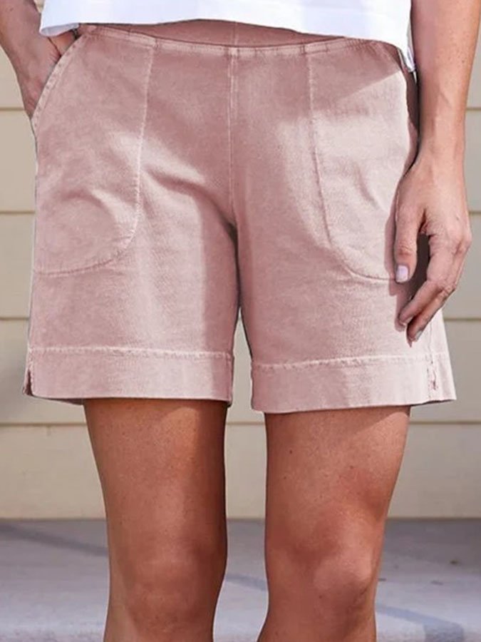 Airrys™ Casual Pure Slant Pocket Cotton And Linen Shorts