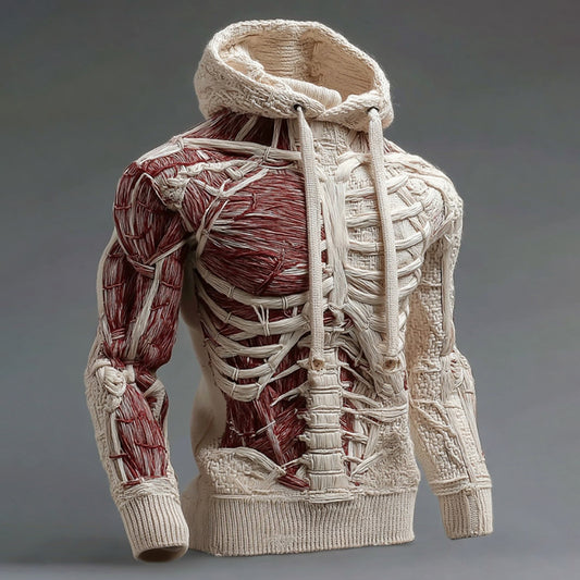 Men's Halloween Anatomy Art Hooded Sweater