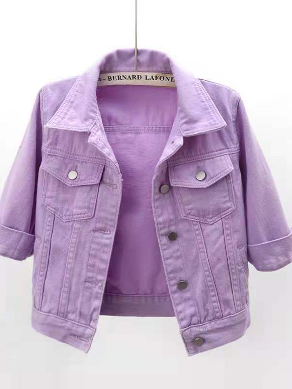 Full Size Cropped Denim Jacket Plus Size