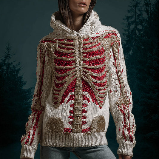 Halloween Bloody Anatomy Art Hooded Sweater