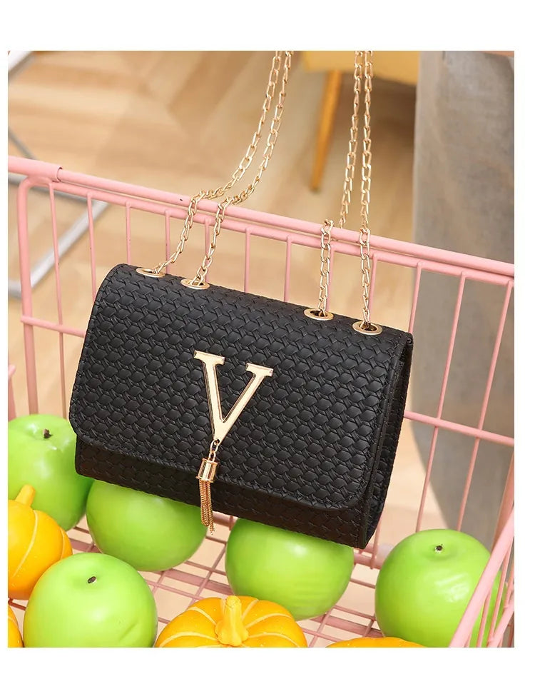 Women's Plaid Tassel Large Capacity Fashion Messenger Bag