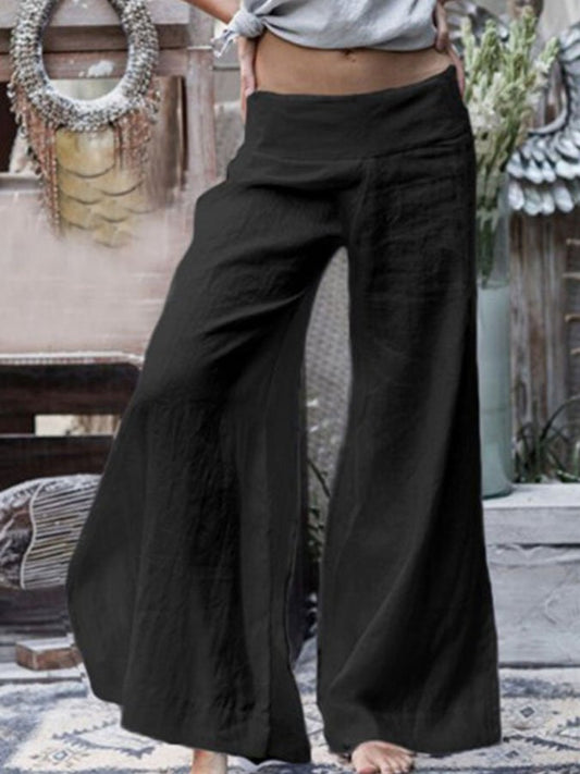 Airrys™ Women's Solid Linen Casual Wide Leg Pants