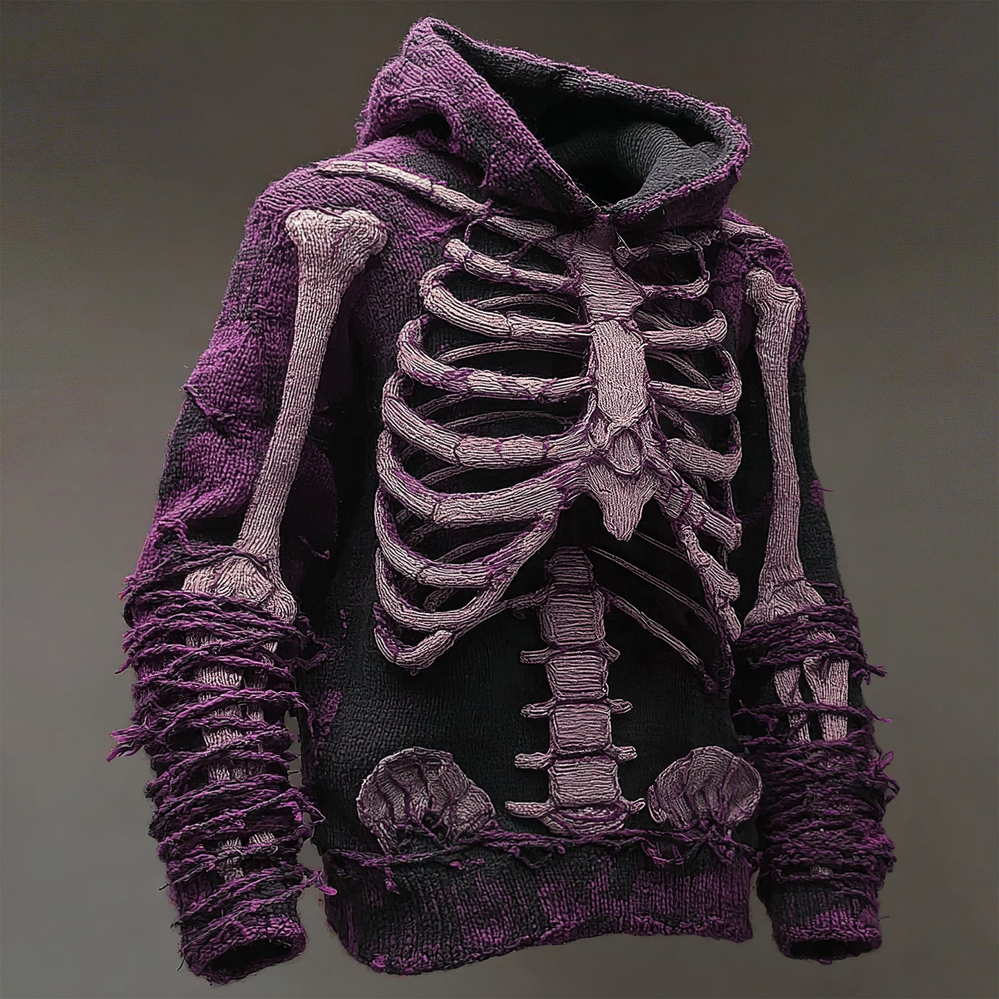 Men's Vintage Anatomy Knit Hooded Sweater