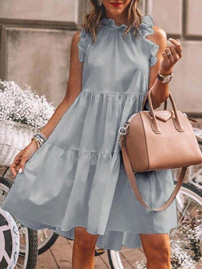 Airrys™ Women's Big Hem Ruffle Holiday A-Line Dress