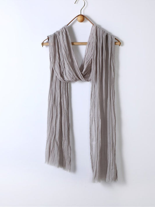 Airrys™ Women's Washed Crinkled Cotton And Linen Scarf