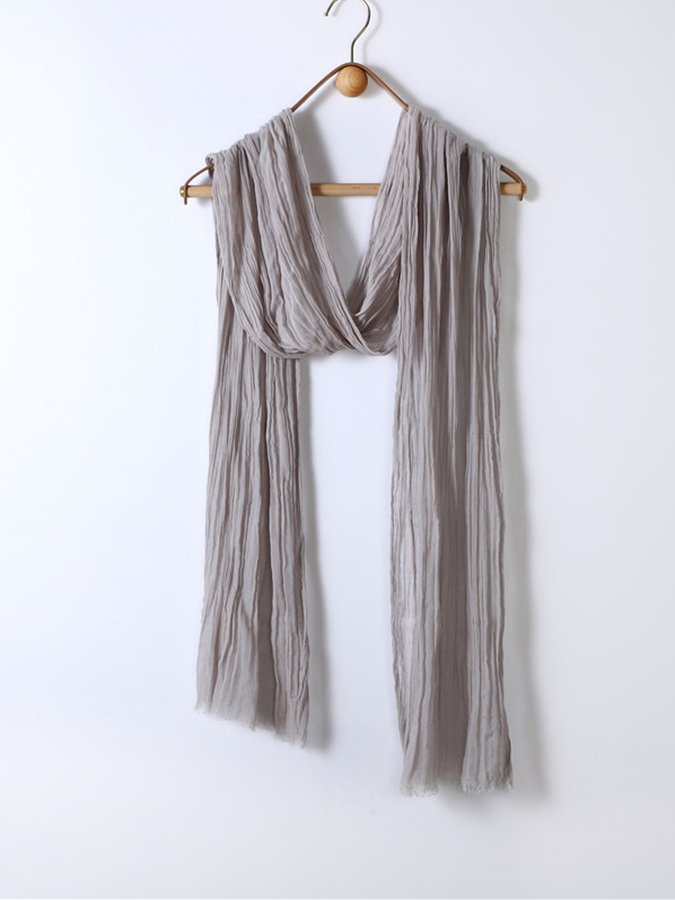 Airrys™ Women's Washed Crinkled Cotton And Linen Scarf