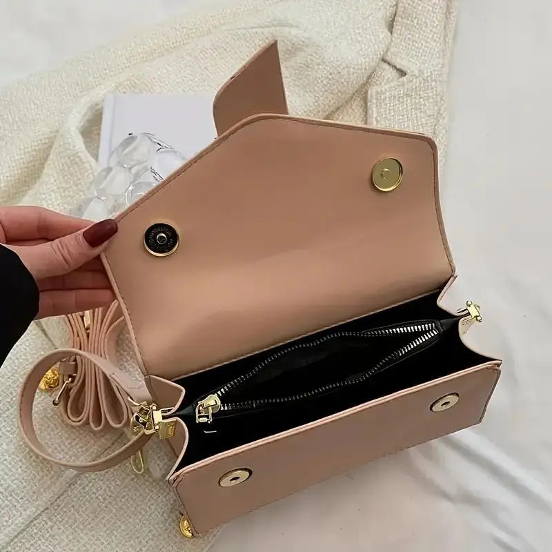 Stylish Shoulder Bag For Women, Simple PU Leather Flap Crossbody Bag, Fashionable Purse & Handbags -FREE USA SHIPPING