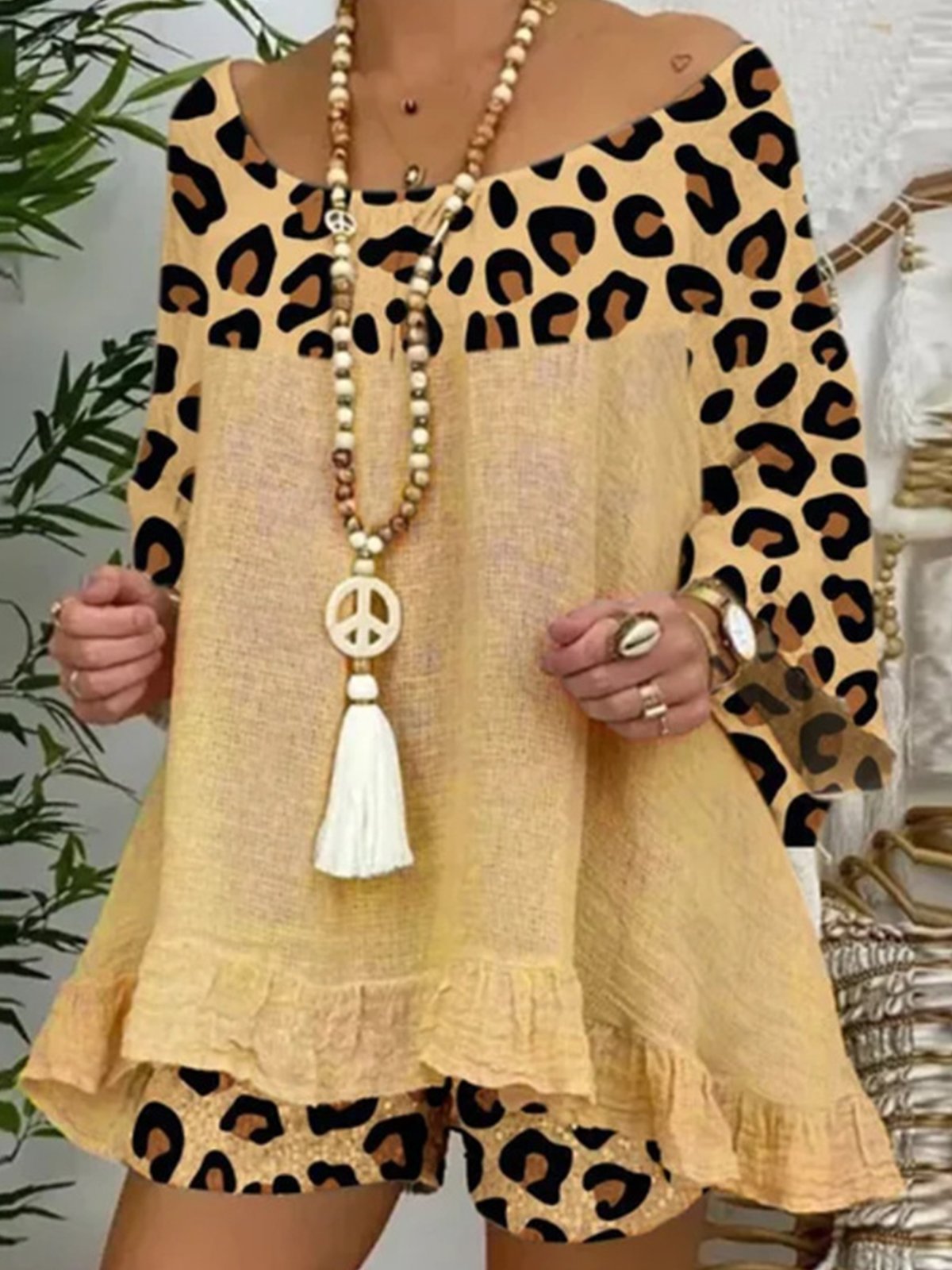 Airrys™ Women's Leopard Stitching Cotton Suit