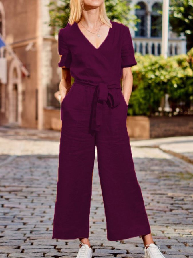 Airrys™ Solid Color Casual Jumpsuit