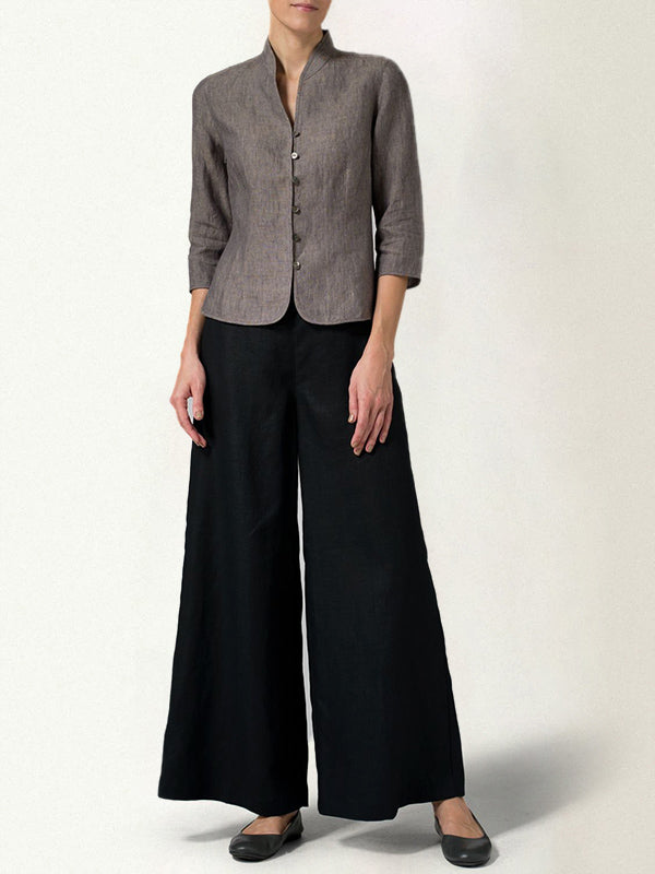 Cotton And Linen Waist Slim Fashion Small Coat