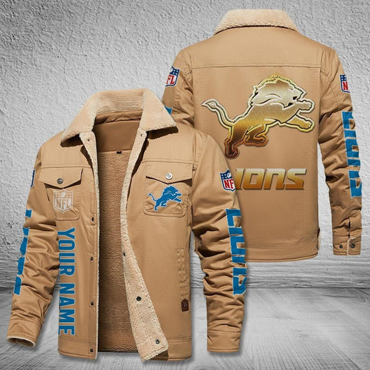 Detroit Lions Style Leather Jacket 2