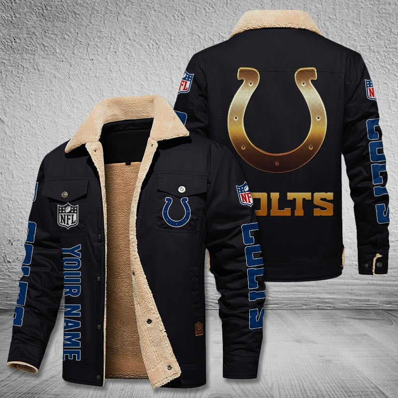 Indianapolis Colts Style Leather Jacket 2