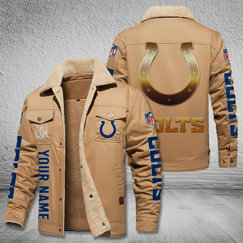 Indianapolis Colts Style Leather Jacket 2
