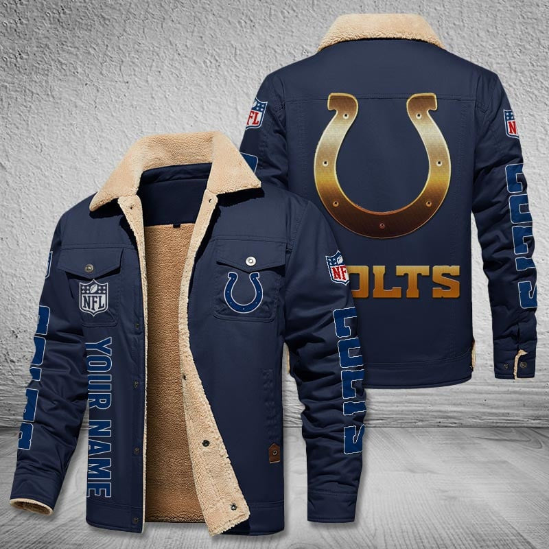 Indianapolis Colts Style Leather Jacket 2