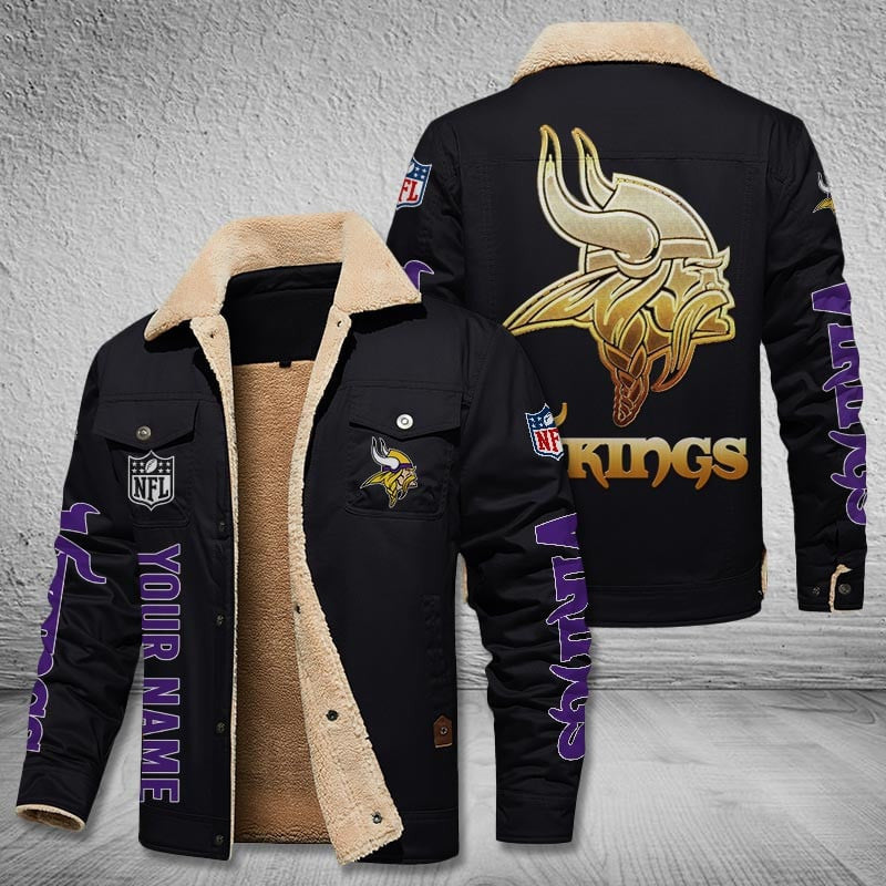 Minnesota Vikings Style Leather Jacket 2