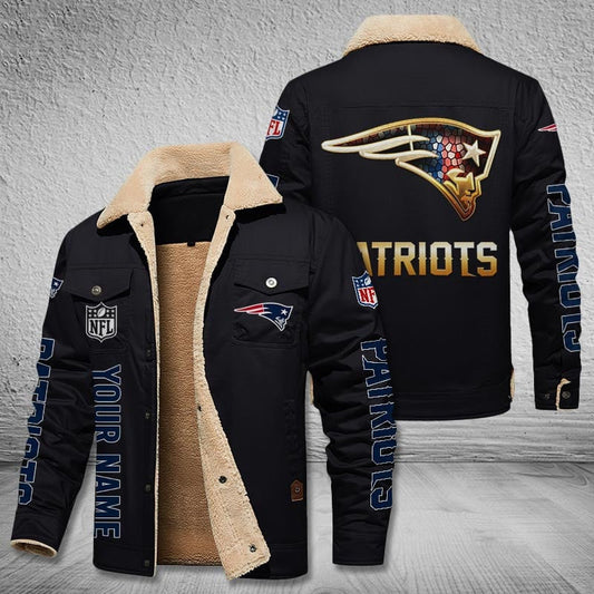 New England Patriots Style Leather Jacket 2