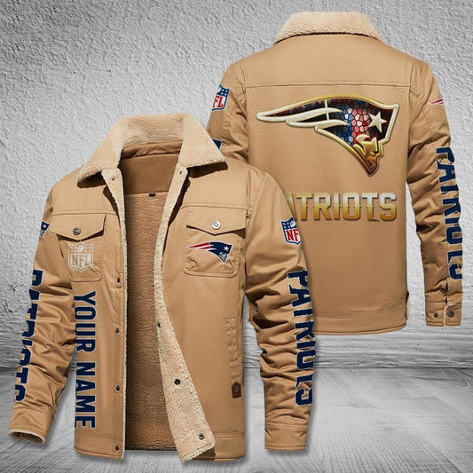New England Patriots Style Leather Jacket 2