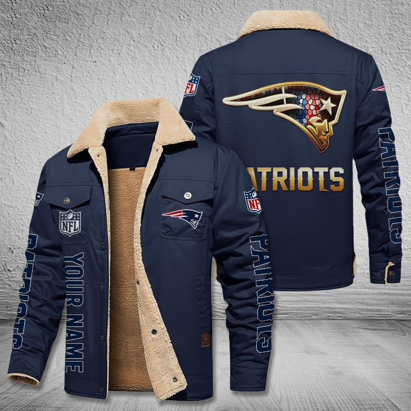 New England Patriots Style Leather Jacket 2