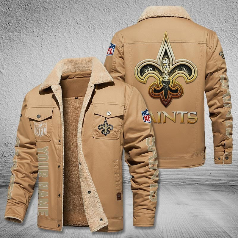 New Orleans Saints Style Leather Jacket 2