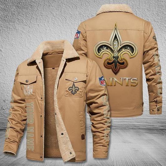 New Orleans Saints Style Leather Jacket 2