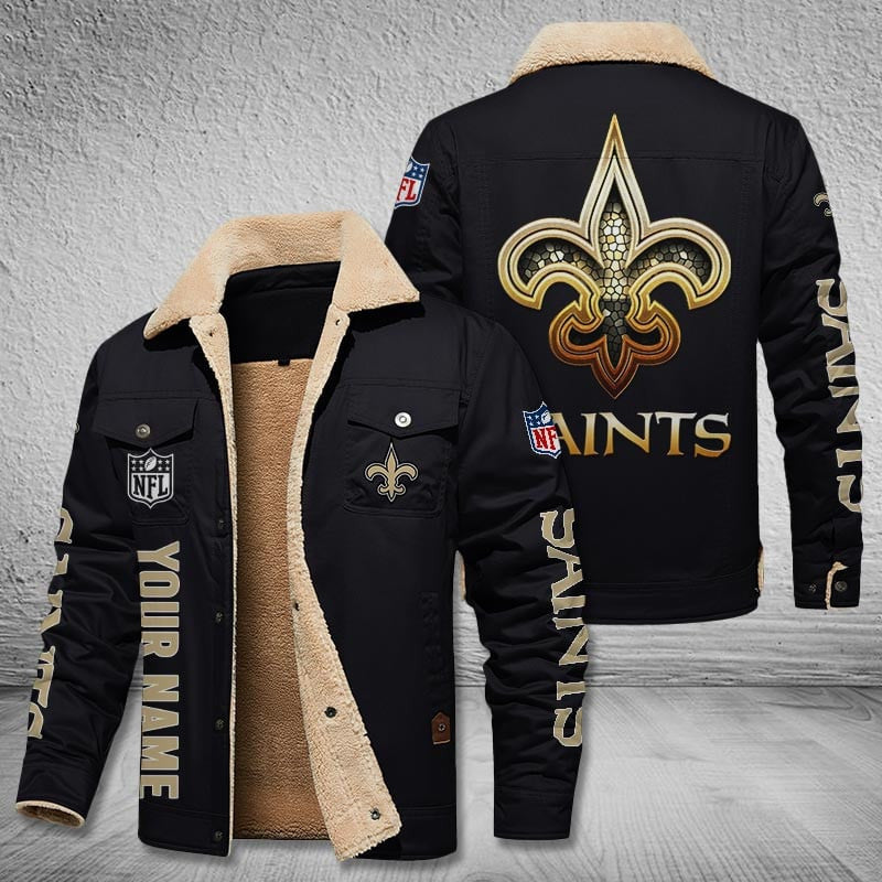 New Orleans Saints Style Leather Jacket 2