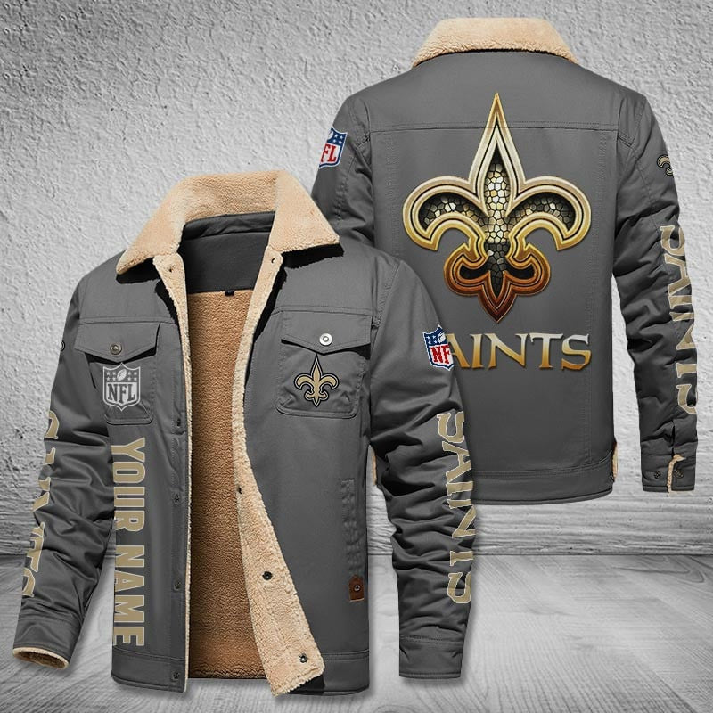 New Orleans Saints Style Leather Jacket 2