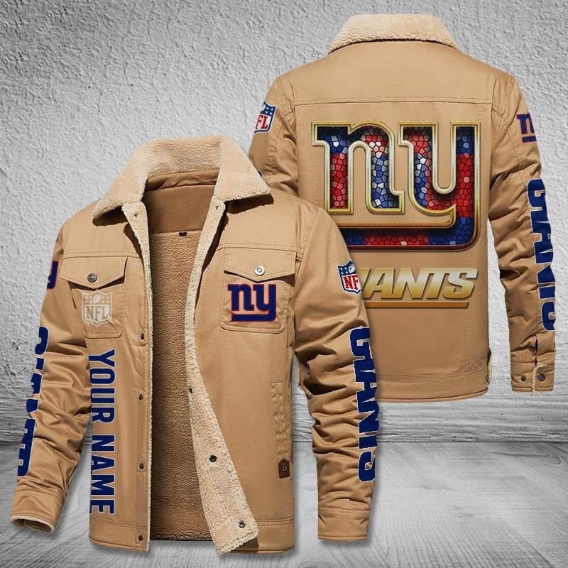 New York Giants Style Leather Jacket 2