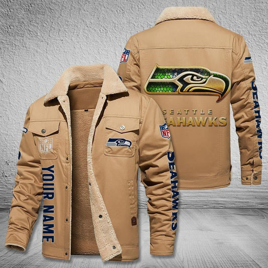 Seattle Seahawks Style Leather Jacket 2