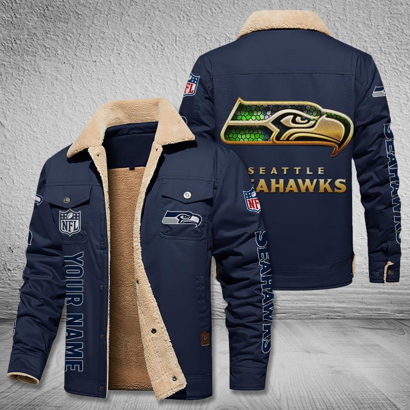 Seattle Seahawks Style Leather Jacket 2