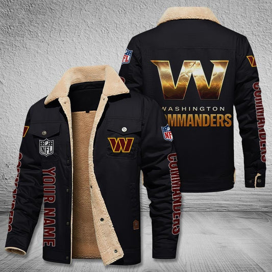 Washington Commanders Style Leather Jacket 2