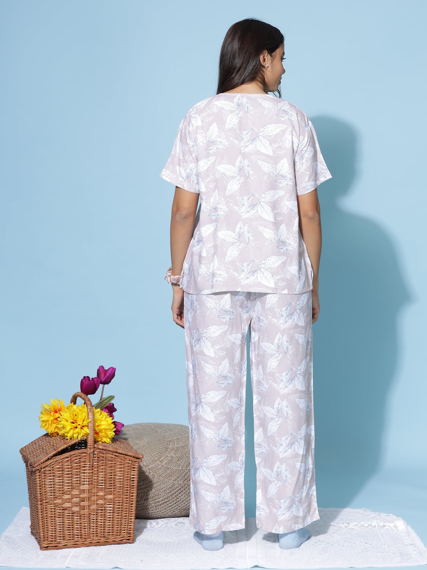 Rayon Co-Ords Set Peach