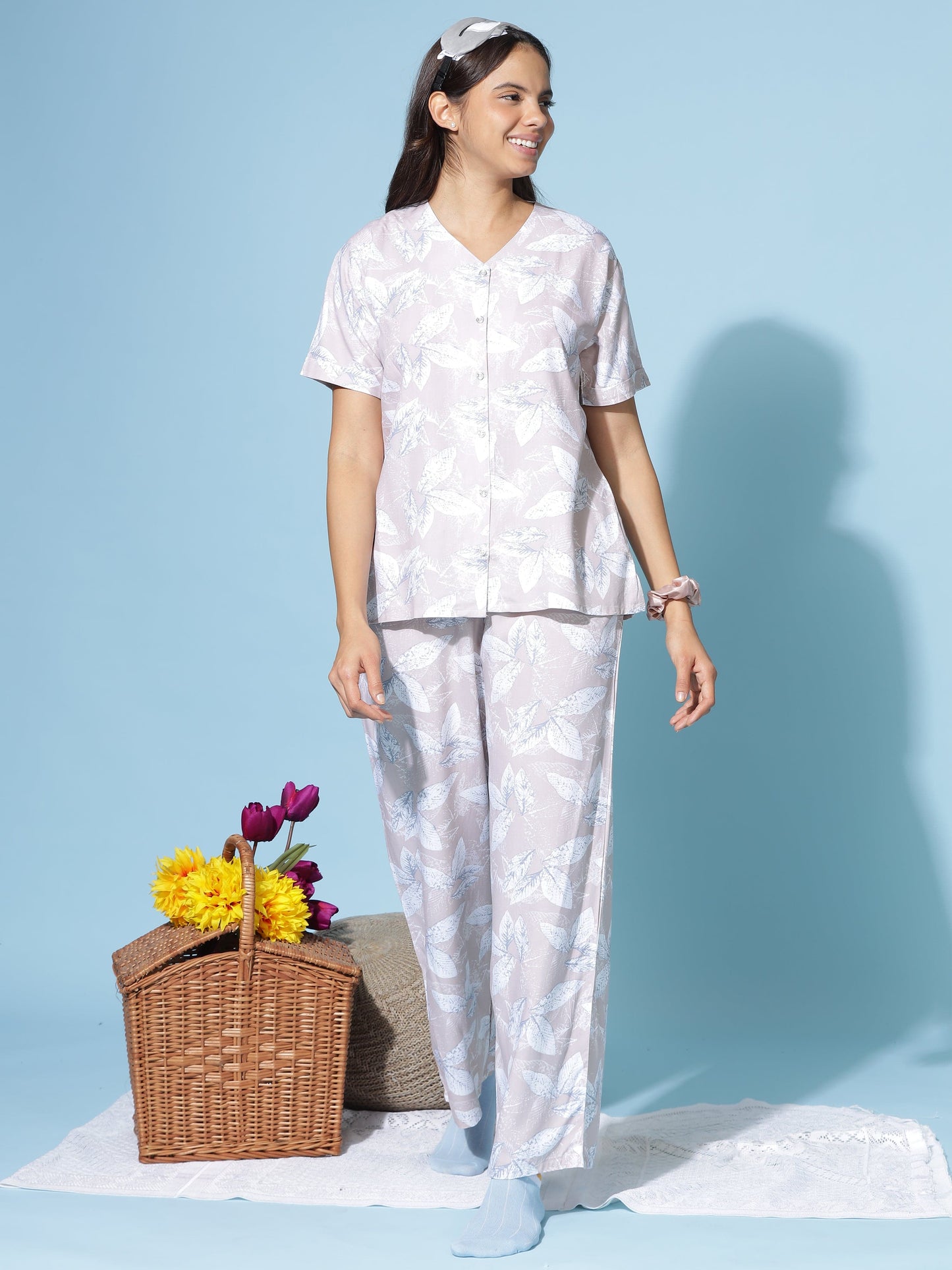 Rayon Co-Ords Set Peach