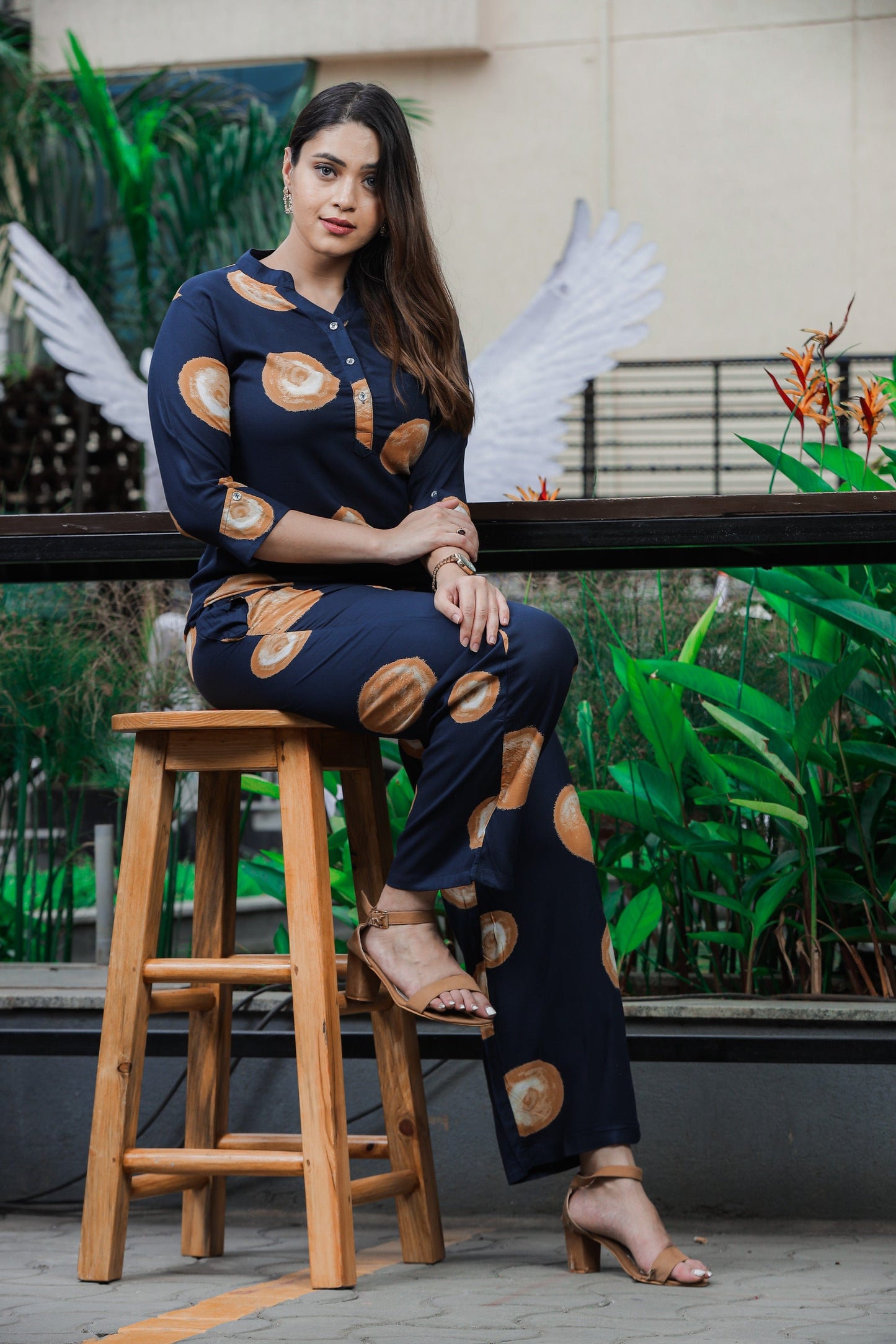 Rayon Co-Ords Set Dark Blue