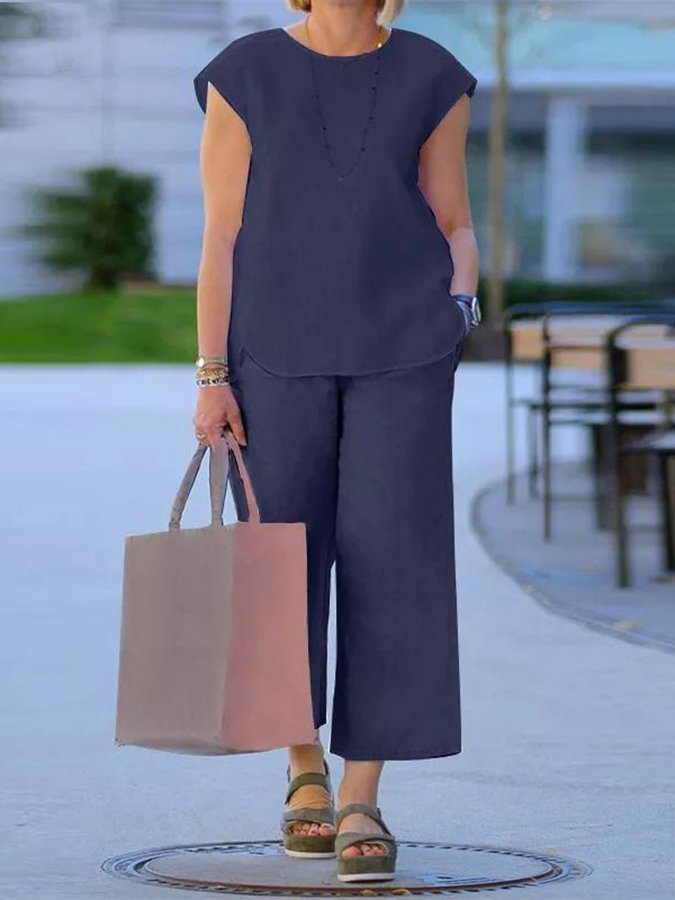 Airrys™ Women's Cotton Linen Casual Top and Pant Set