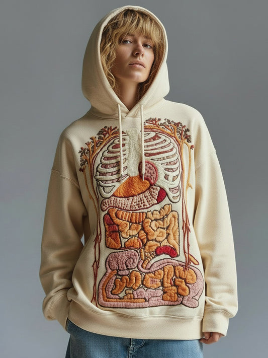 Vintage Halloween Anatomy Art Hoodie