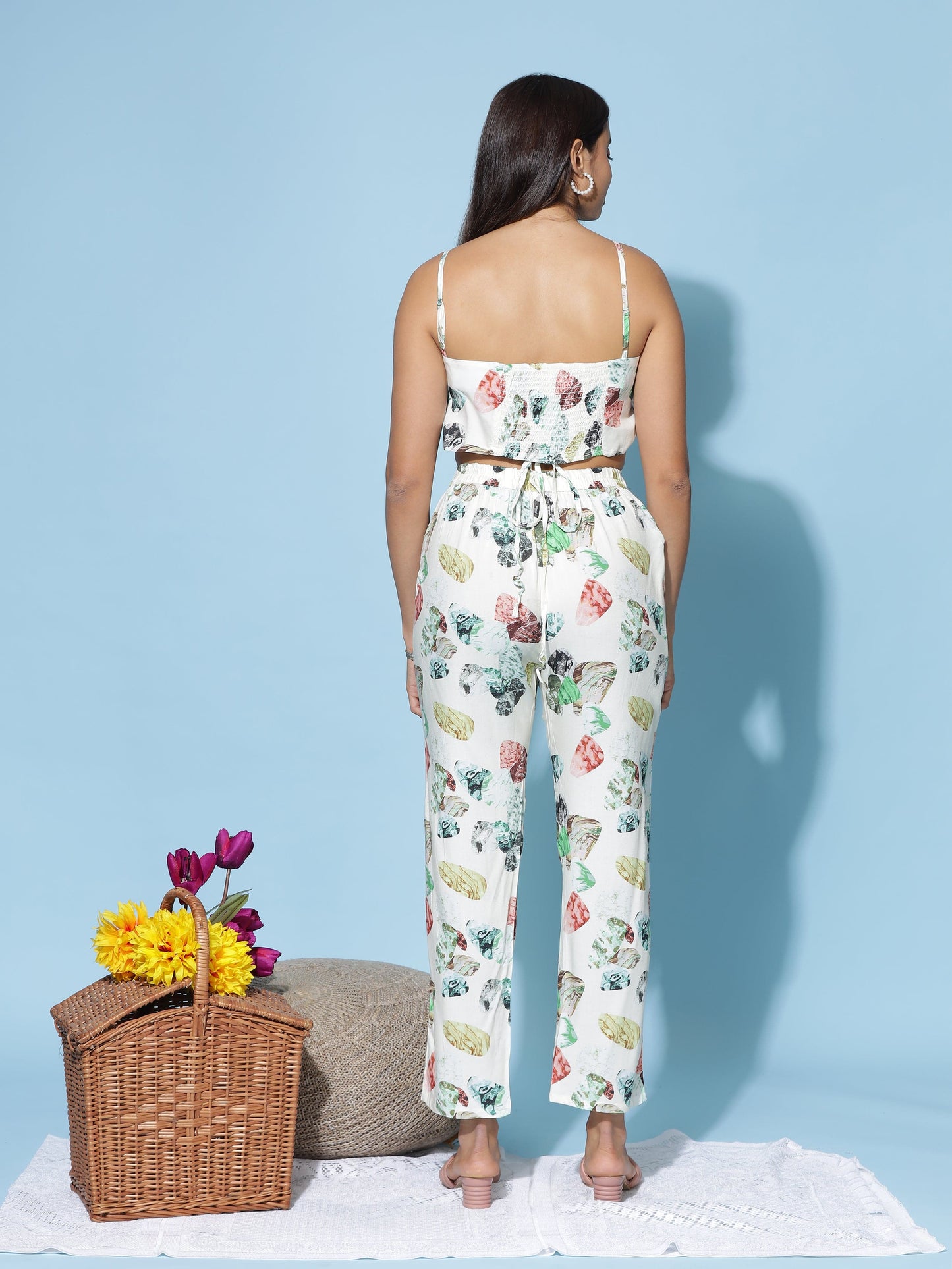 Rayon 3-PC Co-Ords Set Lemon Yellow