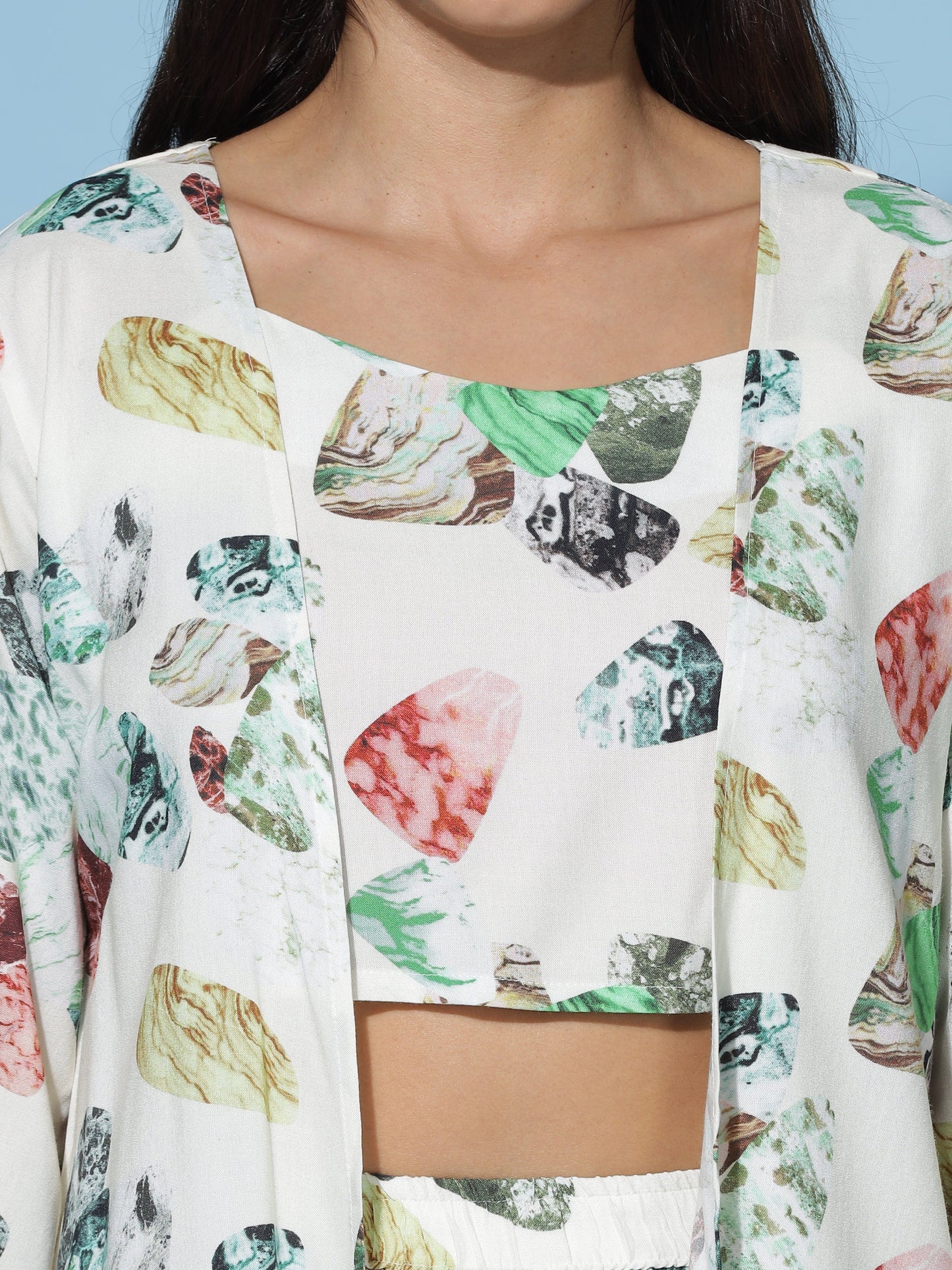 Rayon 3-PC Co-Ords Set Lemon Yellow