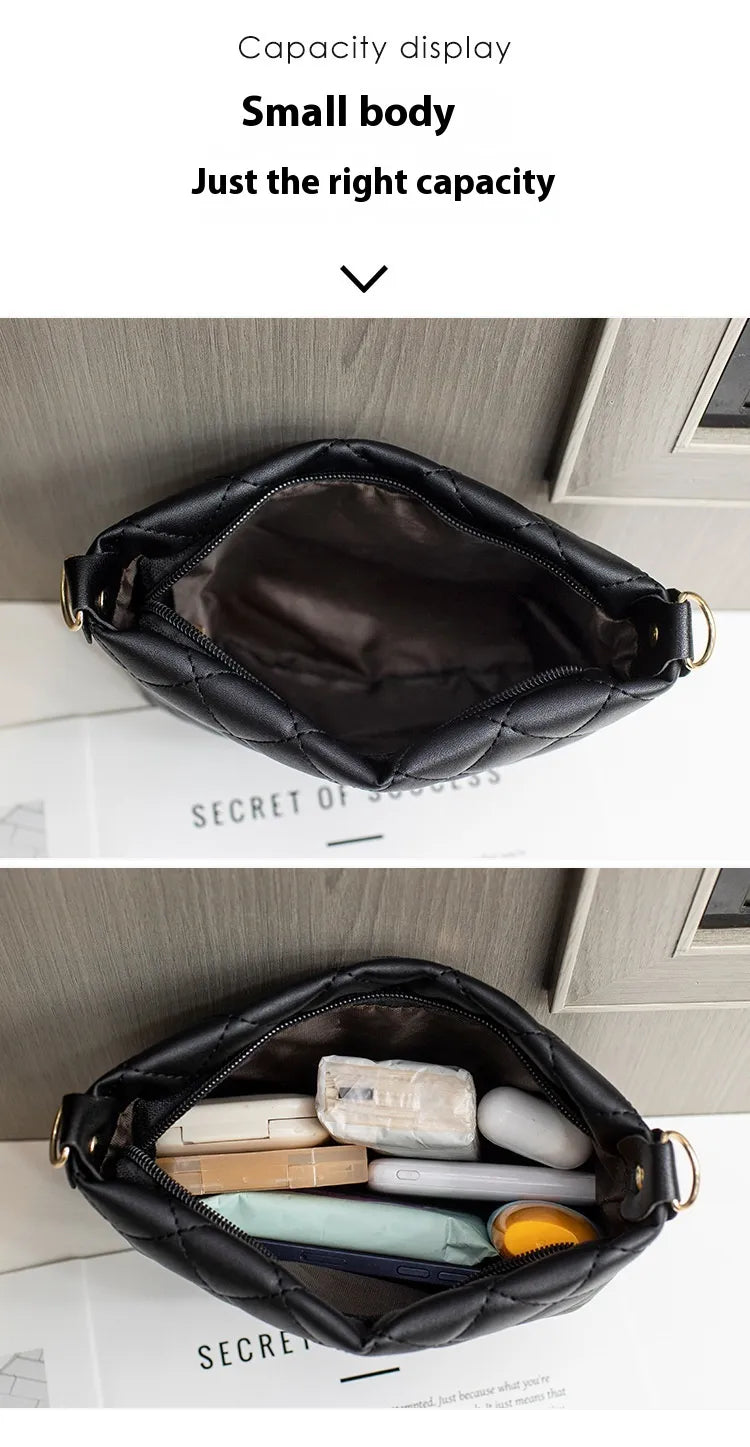 Small Messenger Bag For Women Trend Lingge Embroidery Female Shoulder Bags Fashion Chain Ladies Crossbody Purse