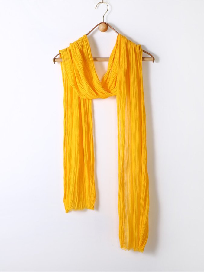 Airrys™ Women's Washed Crinkled Cotton And Linen Scarf