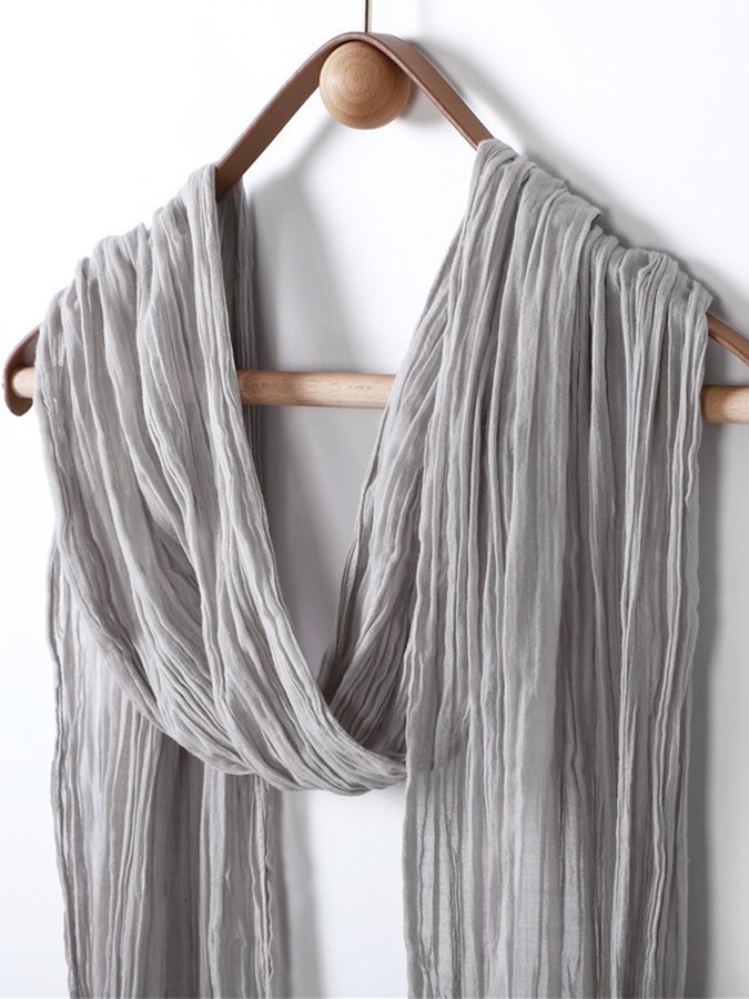 Airrys™ Women's Washed Crinkled Cotton And Linen Scarf