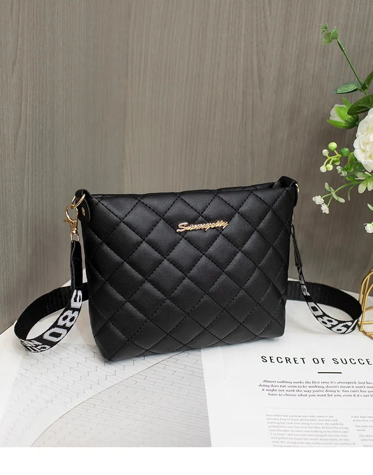 Small Messenger Bag For Women Trend Lingge Embroidery Female Shoulder Bags Fashion Chain Ladies Crossbody Purse