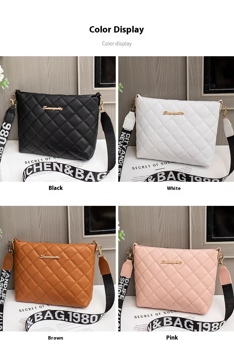 Small Messenger Bag For Women Trend Lingge Embroidery Female Shoulder Bags Fashion Chain Ladies Crossbody Purse